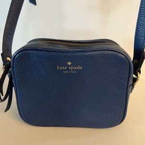 Kate Spade leather blue camera bag
